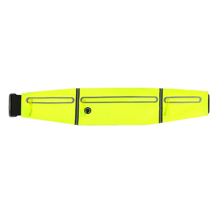 Outdoor Sports Waterproof Lycra Waist Bag with 3 Zippers Pouches for Running, Cycling, and Phones