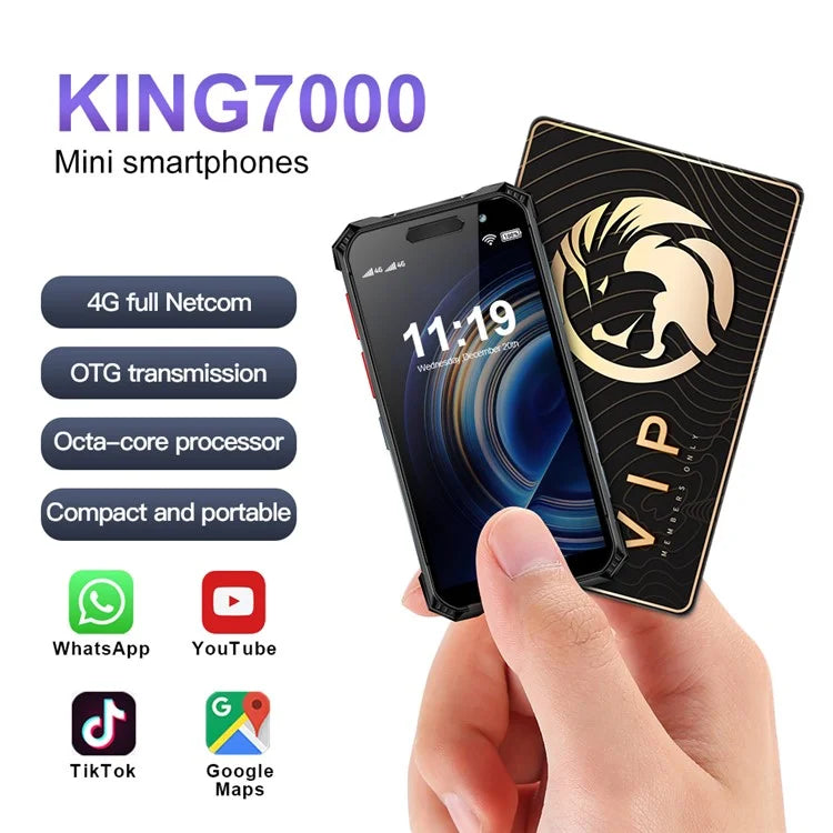 SERVO KING7000 Rugged Mini Smart Phone 4G Global 3.5-inch 6GB RAM + 128GB ROM Android 10 System
