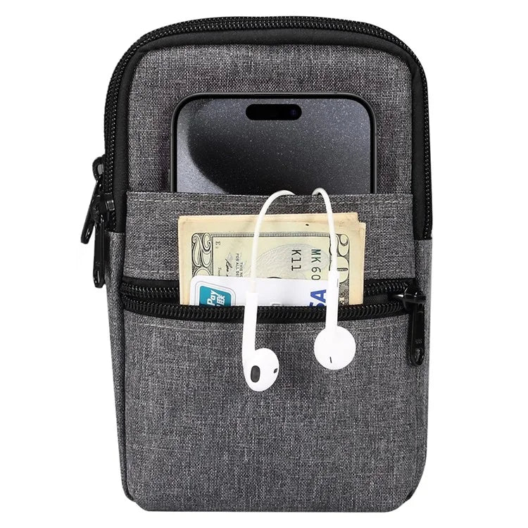 Denim Cloth Phone Storage Pouch Waist Crossbody Bag for Phones Below 7.2-inch