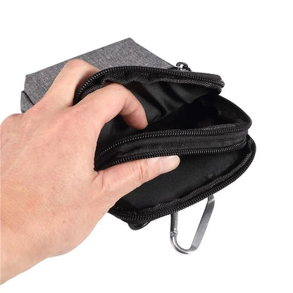 Denim Cloth Phone Storage Pouch Waist Crossbody Bag for Phones Below 7.2-inch