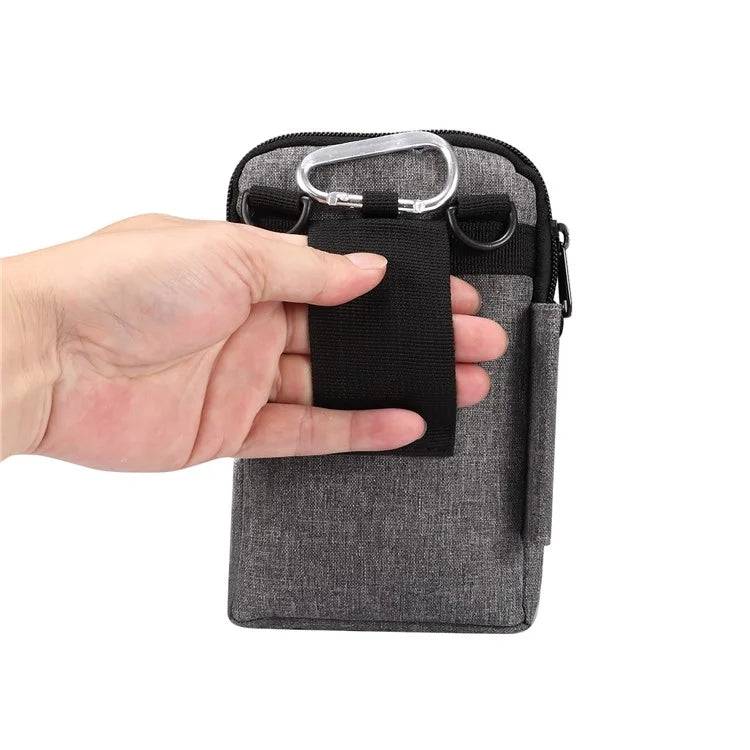 Denim Cloth Phone Storage Pouch Waist Crossbody Bag for Phones Below 7.2-inch