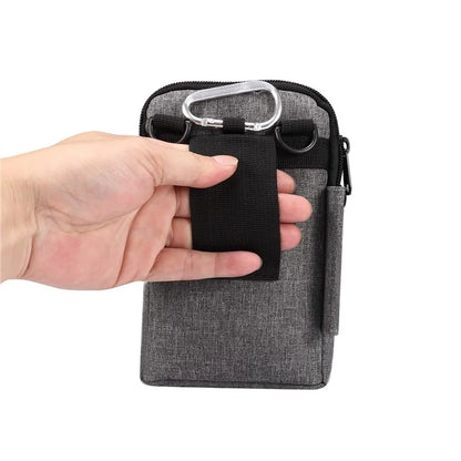 Denim Cloth Phone Storage Pouch Waist Crossbody Bag for Phones Below 7.2-inch