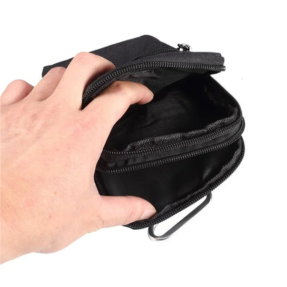 Denim Cloth Phone Storage Pouch Waist Crossbody Bag for Phones Below 7.2-inch