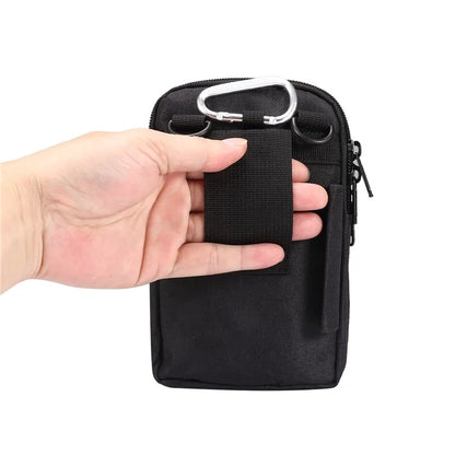 Denim Cloth Phone Storage Pouch Waist Crossbody Bag for Phones Below 7.2-inch
