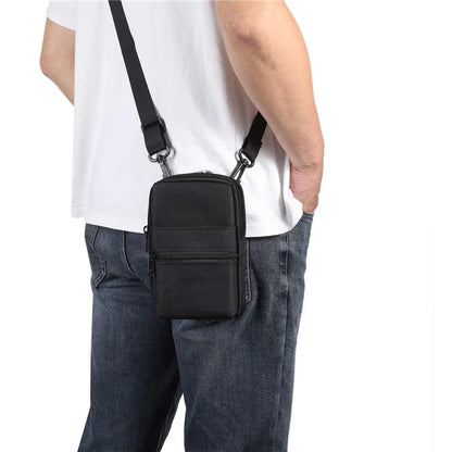 Denim Cloth Phone Storage Pouch Waist Crossbody Bag for Phones Below 7.2-inch
