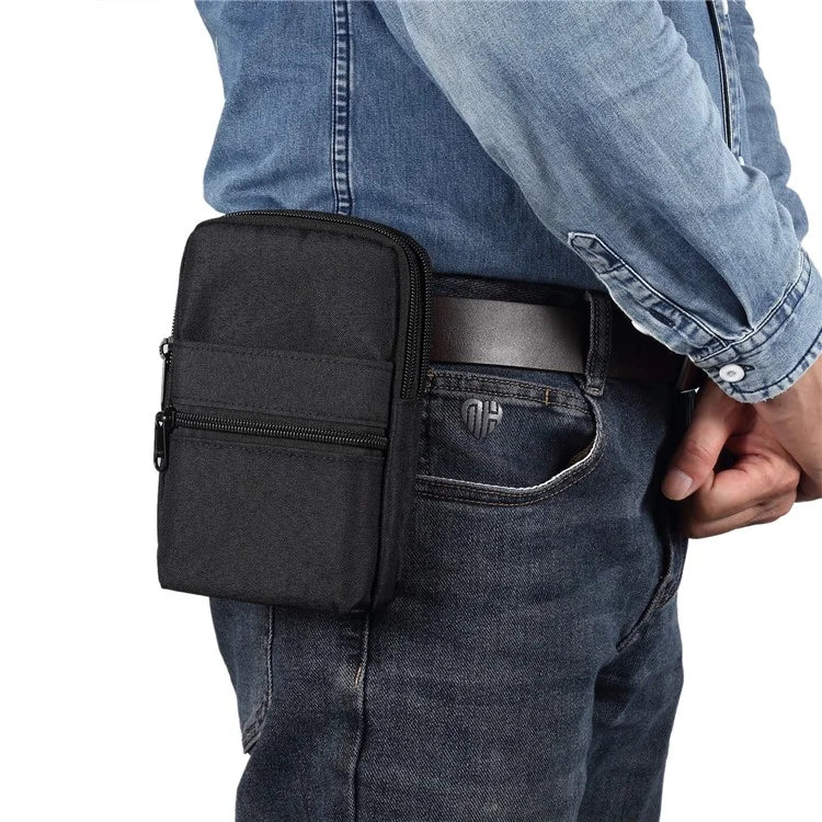 Denim Cloth Phone Storage Pouch Waist Crossbody Bag for Phones Below 7.2-inch