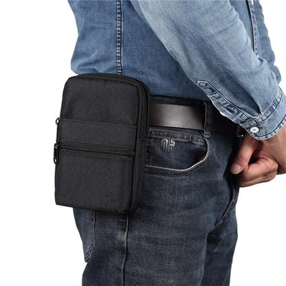 Denim Cloth Phone Storage Pouch Waist Crossbody Bag for Phones Below 7.2-inch