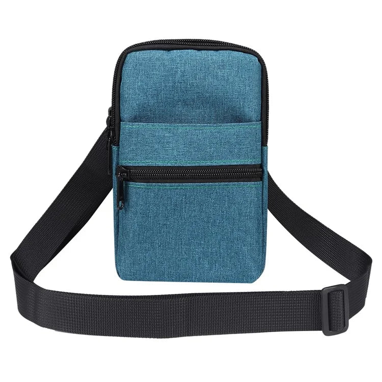 Denim Cloth Phone Storage Pouch Waist Crossbody Bag for Phones Below 7.2-inch