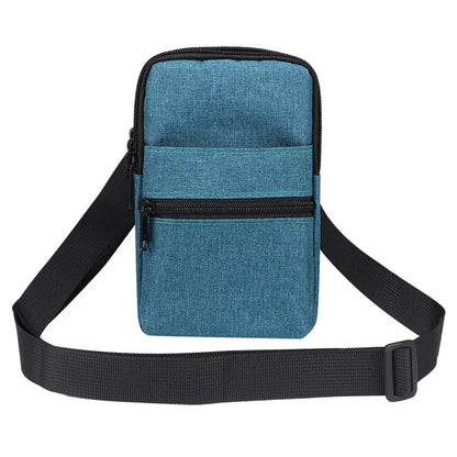 Denim Cloth Phone Storage Pouch Waist Crossbody Bag for Phones Below 7.2-inch
