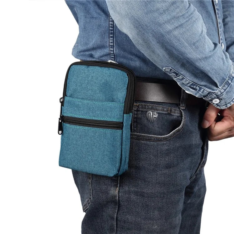 Denim Cloth Phone Storage Pouch Waist Crossbody Bag for Phones Below 7.2-inch