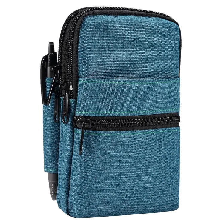 Denim Cloth Phone Storage Pouch Waist Crossbody Bag for Phones Below 7.2-inch