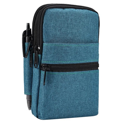 Denim Cloth Phone Storage Pouch Waist Crossbody Bag for Phones Below 7.2-inch
