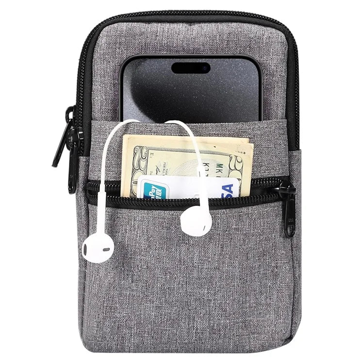 Denim Cloth Phone Storage Pouch Waist Crossbody Bag for Phones Below 7.2-inch