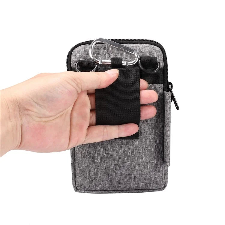 Denim Cloth Phone Storage Pouch Waist Crossbody Bag for Phones Below 7.2-inch