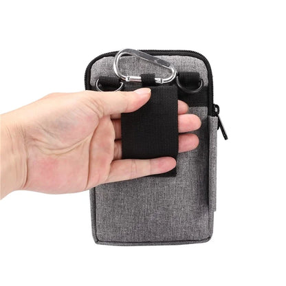 Denim Cloth Phone Storage Pouch Waist Crossbody Bag for Phones Below 7.2-inch