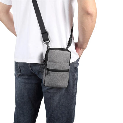 Denim Cloth Phone Storage Pouch Waist Crossbody Bag for Phones Below 7.2-inch