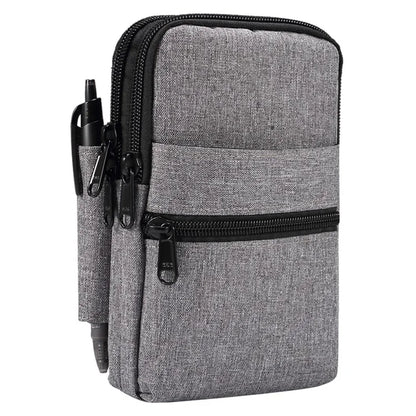 Denim Cloth Phone Storage Pouch Waist Crossbody Bag for Phones Below 7.2-inch