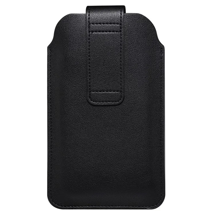 6.2-6.5inch Phone Storage Pouch Microfiber Leather Waist Bag, Size M