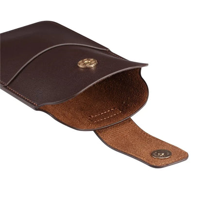 6.2-6.5inch Phone Storage Pouch Microfiber Leather Waist Bag, Size M