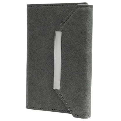 Solid Color PU Leather Card Bag Hardware Design 4 Card Slots Organizer