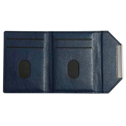 Solid Color PU Leather Card Bag Hardware Design 4 Card Slots Organizer