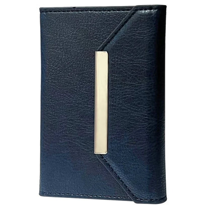Solid Color PU Leather Card Bag Hardware Design 4 Card Slots Organizer