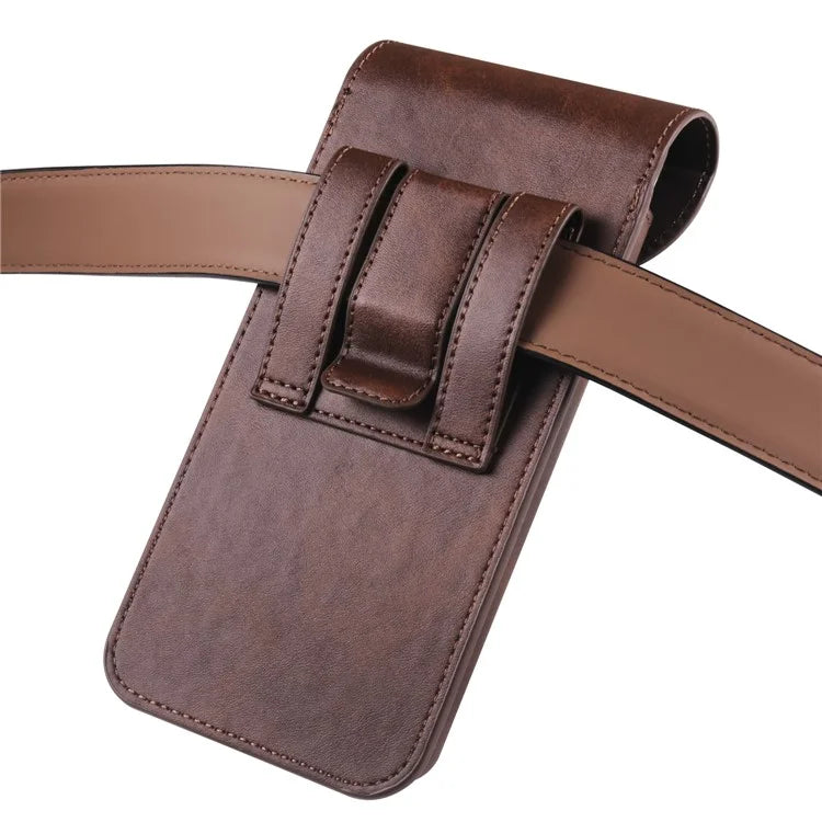 Phone Waist Bag for Samsung Galaxy Z Fold5 5G / Z Fold4 5G Vertical Leather Belt Holster Waist Pouch