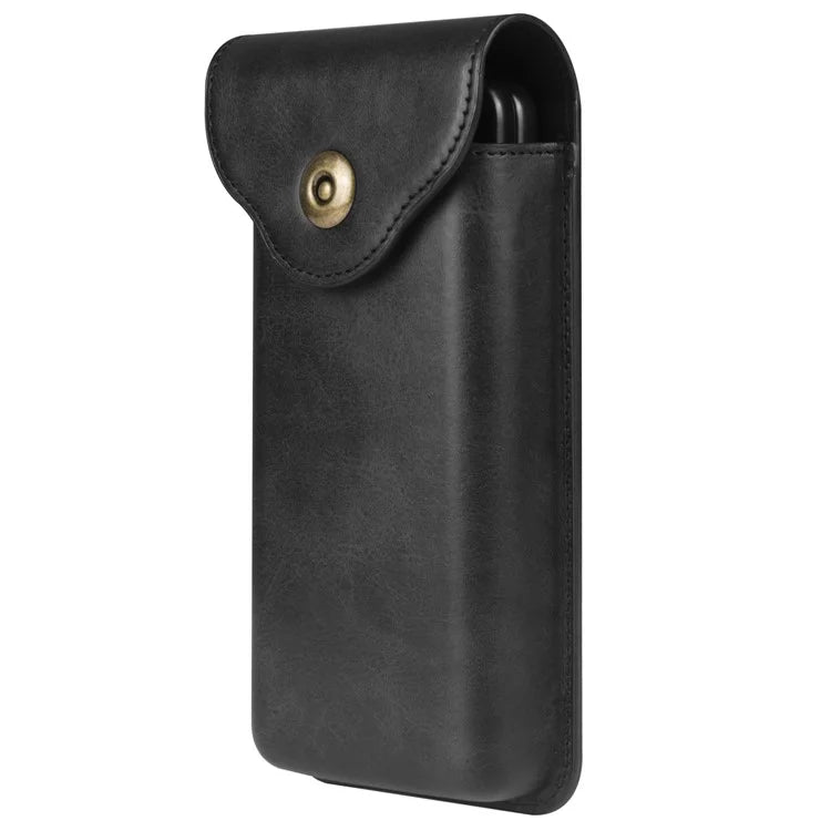 Phone Waist Bag for Samsung Galaxy Z Fold5 5G / Z Fold4 5G Vertical Leather Belt Holster Waist Pouch