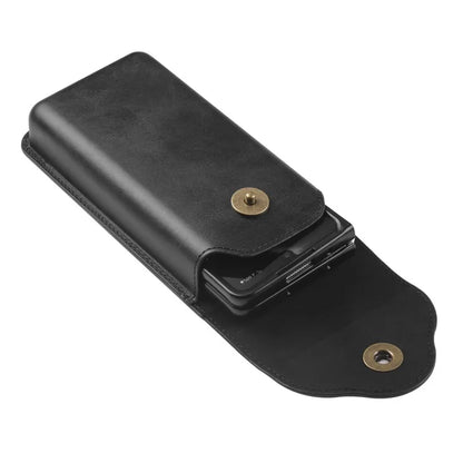 Phone Waist Bag for Samsung Galaxy Z Fold5 5G / Z Fold4 5G Vertical Leather Belt Holster Waist Pouch