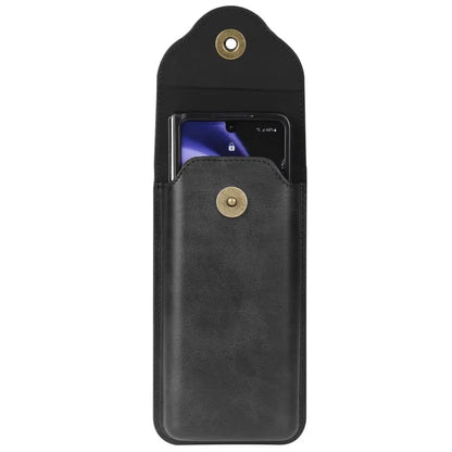 Phone Waist Bag for Samsung Galaxy Z Fold5 5G / Z Fold4 5G Vertical Leather Belt Holster Waist Pouch
