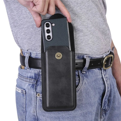 Phone Waist Bag for Samsung Galaxy Z Fold5 5G / Z Fold4 5G Vertical Leather Belt Holster Waist Pouch