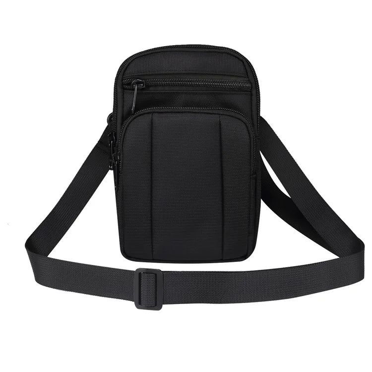 7.2 inch Phone Waist Bag Nylon Crossbody Phone Pouch with Carabiner with Shoulder Strap