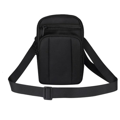 7.2 inch Phone Waist Bag Nylon Crossbody Phone Pouch with Carabiner with Shoulder Strap