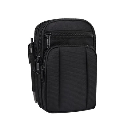 7.2 inch Phone Waist Bag Nylon Crossbody Phone Pouch with Carabiner with Shoulder Strap