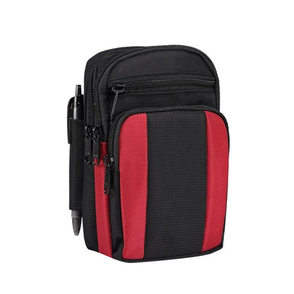 7.2 inch Phone Waist Bag Nylon Crossbody Phone Pouch with Carabiner with Shoulder Strap