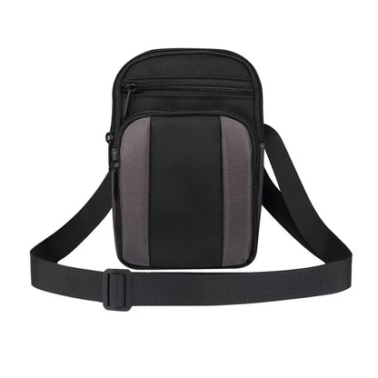 7.2 inch Phone Waist Bag Nylon Crossbody Phone Pouch with Carabiner with Shoulder Strap