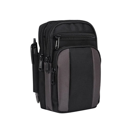 7.2 inch Phone Waist Bag Nylon Crossbody Phone Pouch with Carabiner with Shoulder Strap