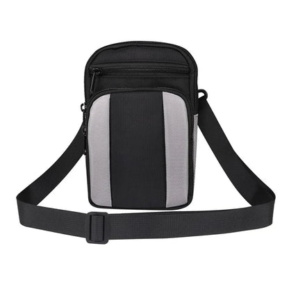 7.2 inch Phone Waist Bag Nylon Crossbody Phone Pouch with Carabiner with Shoulder Strap