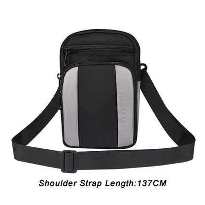 7.2 inch Phone Waist Bag Nylon Crossbody Phone Pouch with Carabiner with Shoulder Strap