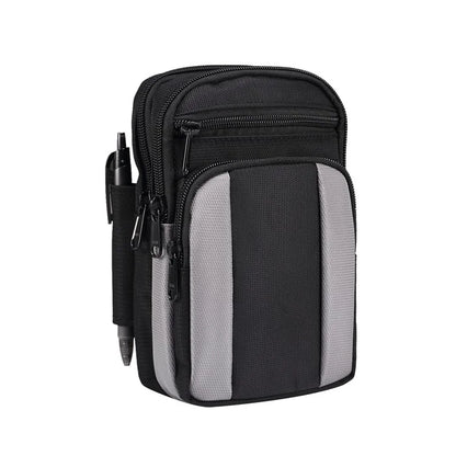 7.2 inch Phone Waist Bag Nylon Crossbody Phone Pouch with Carabiner with Shoulder Strap