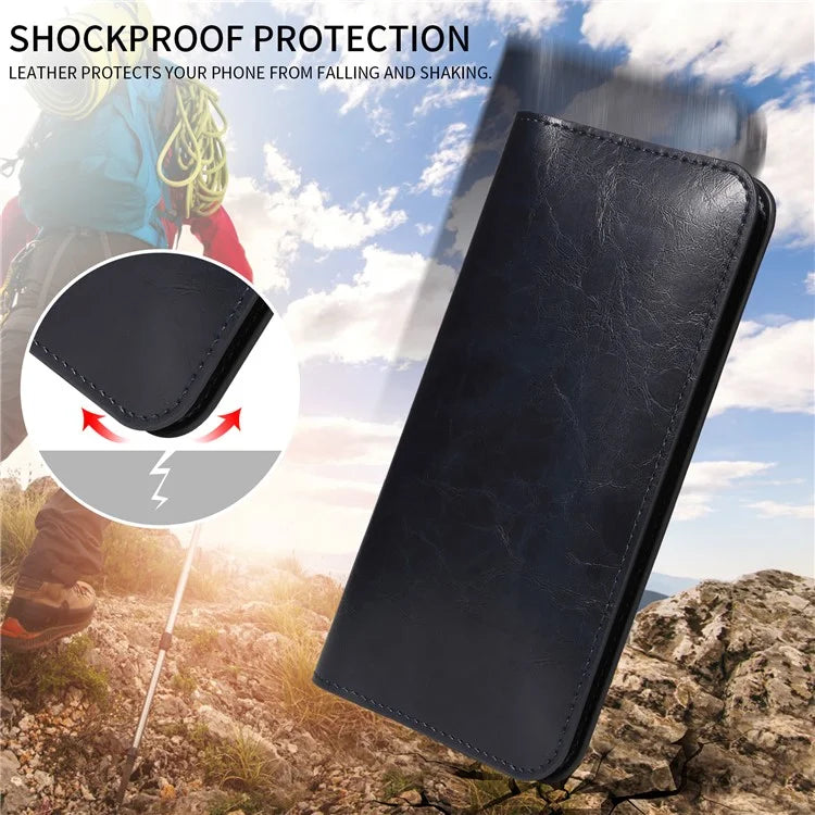 15.7x9cm Universal PU Leather Dual Phone Pouch with Magnetic Closure,  3 Card Slots, Charging Port Access