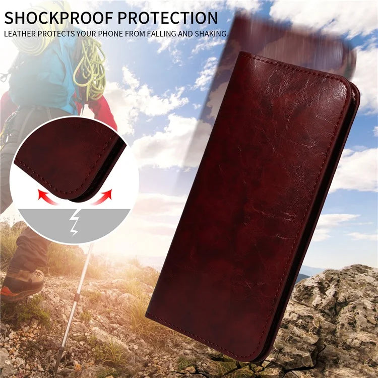 15.7x9cm Universal PU Leather Dual Phone Pouch with Magnetic Closure,  3 Card Slots, Charging Port Access
