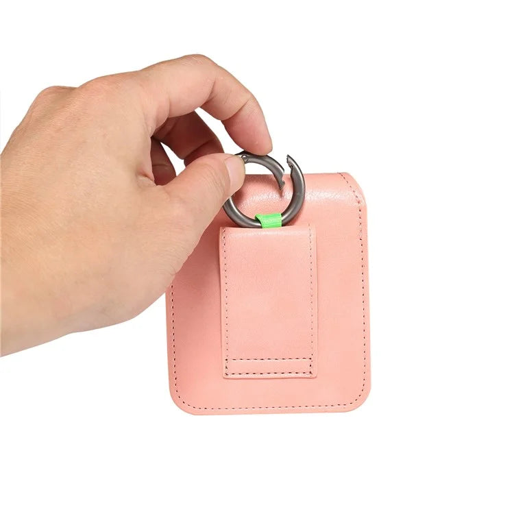 Universal Folding Phone Waist Bag Belt Holster Microfiber Leather Pouch with Ring Buckle