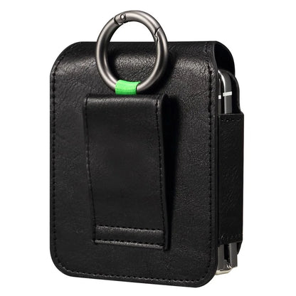 Universal Folding Phone Waist Bag Belt Holster Microfiber Leather Pouch with Ring Buckle