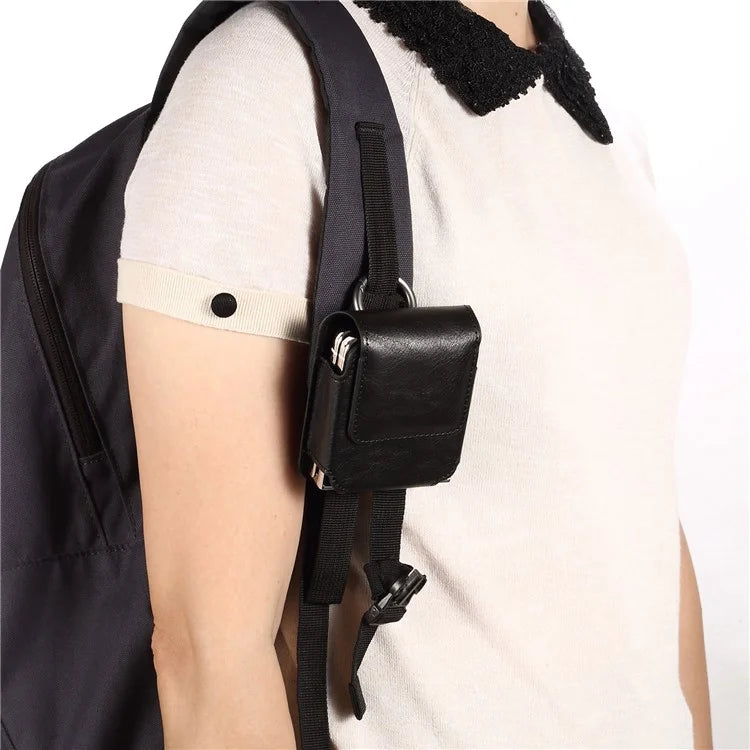 Universal Folding Phone Waist Bag Belt Holster Microfiber Leather Pouch with Ring Buckle