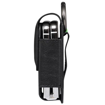 Universal Folding Phone Waist Bag Belt Holster Microfiber Leather Pouch with Ring Buckle
