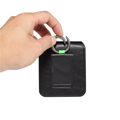 Universal Folding Phone Waist Bag Belt Holster Microfiber Leather Pouch with Ring Buckle