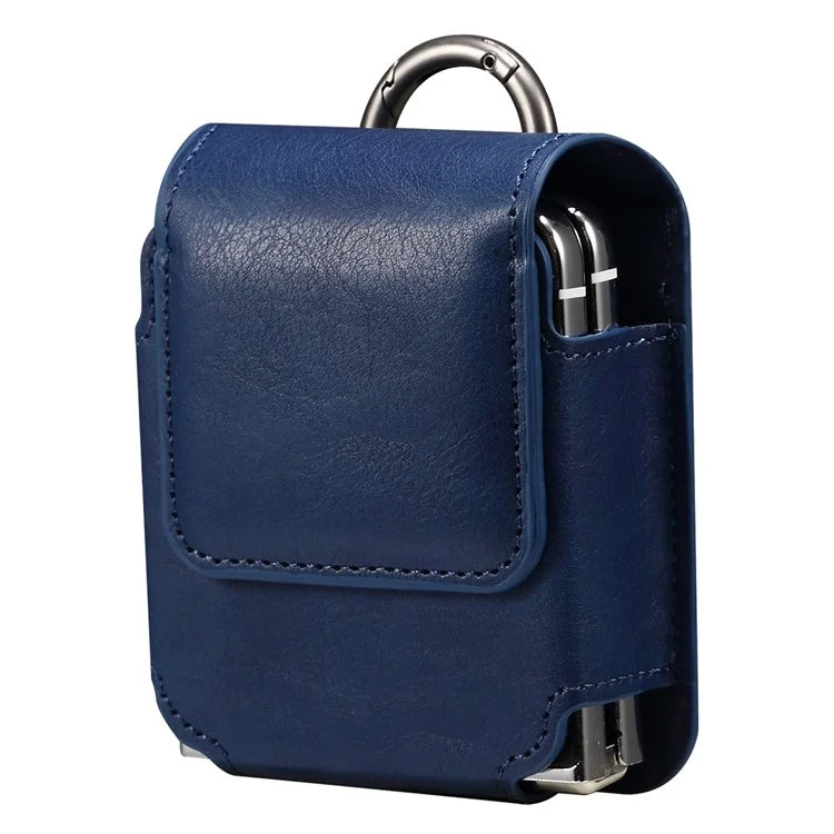 Universal Folding Phone Waist Bag Belt Holster Microfiber Leather Pouch with Ring Buckle