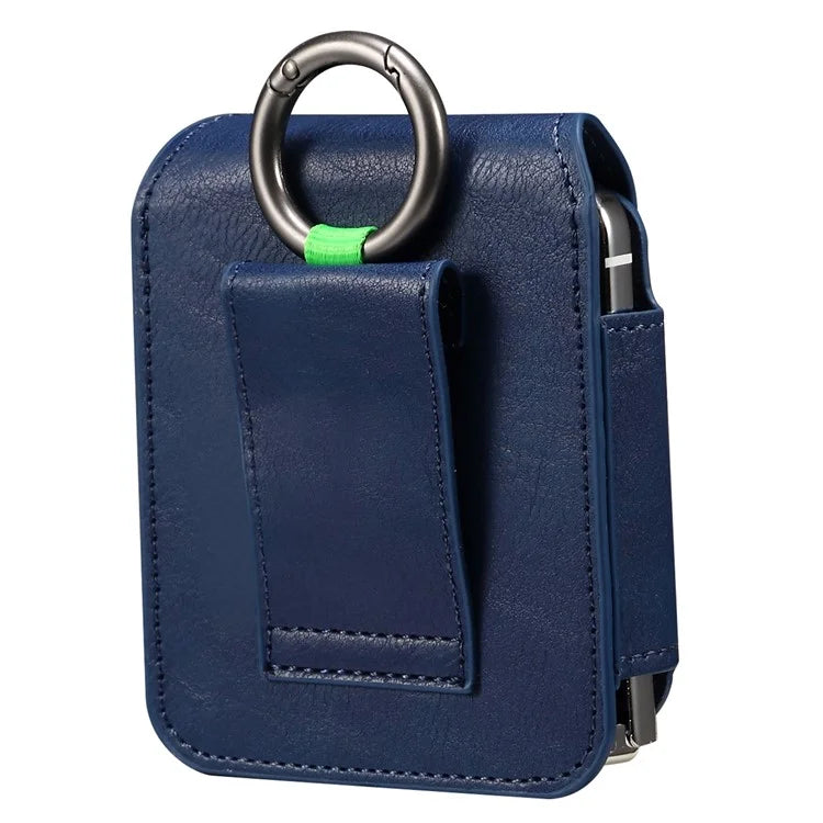 Universal Folding Phone Waist Bag Belt Holster Microfiber Leather Pouch with Ring Buckle