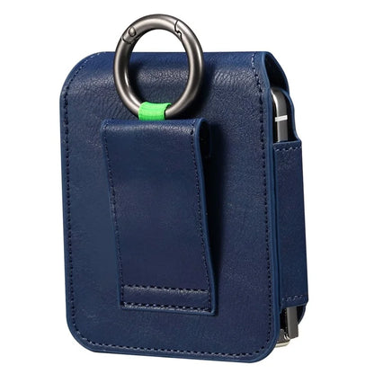 Universal Folding Phone Waist Bag Belt Holster Microfiber Leather Pouch with Ring Buckle